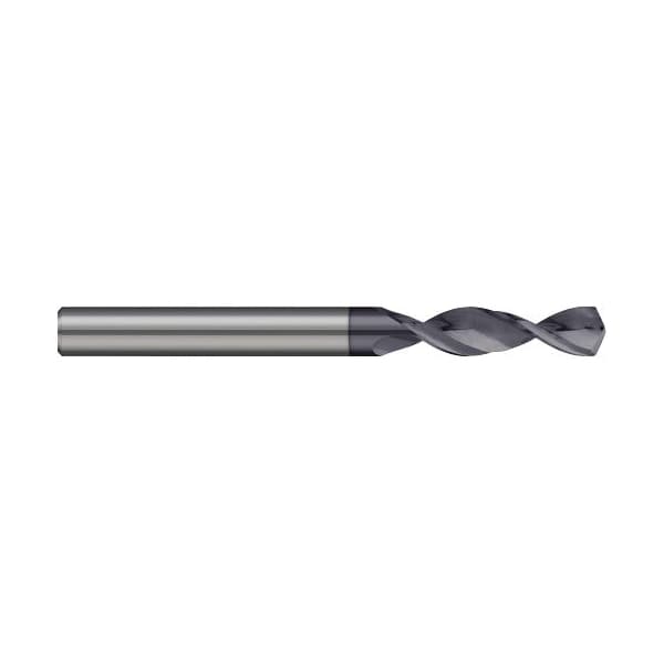 0.1875 in. 3/16 Drill dia x 0.4800 in. Flute Length Carbide Drill, 2 Flutes, AlTiN Coated